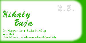 mihaly buja business card